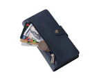 Flip-Kartenetui mit Reißverschluss für iPhone 12 Pro Max – Marineblau_voghion.com