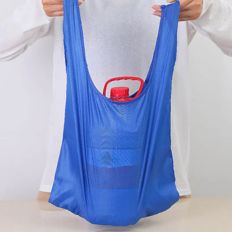 Portable Folding Shopping Large Bags Thick Foldable Waterproof Ripstop Handbag Grocery Tote Bag_voghion.com