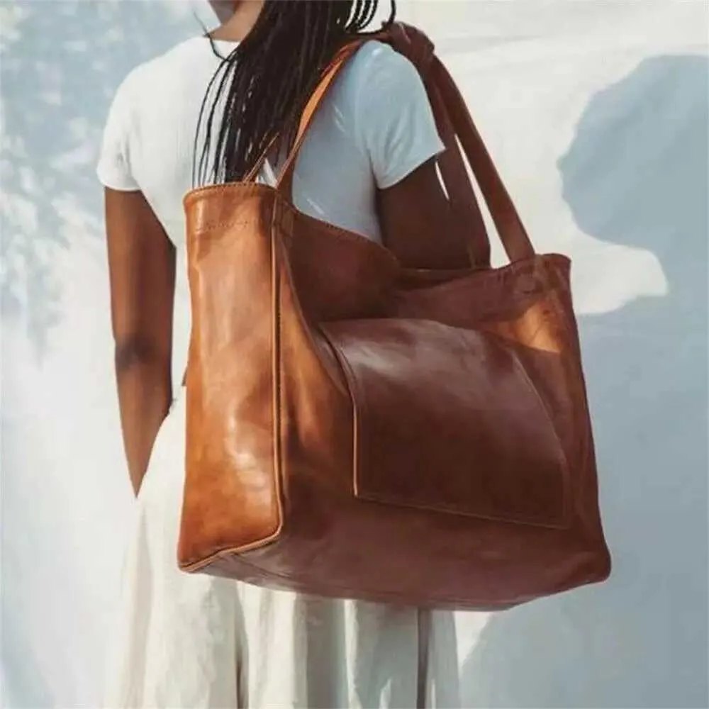 Dames super draagbare reis schoudertas met handvat aan de bovenkant zachte leren handtas Y241123_voghion.com