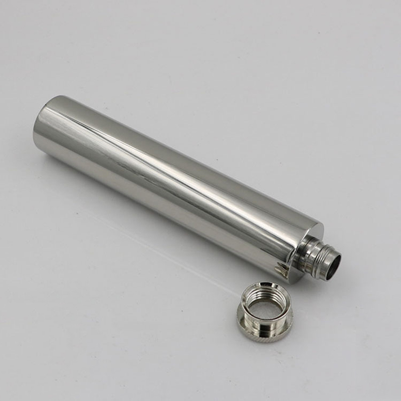 Nuova fiaschetta portatile in acciaio inossidabile da 2 OZ con imbuto per vino, fiaschetta per whisky lucidata a specchio, tubo a fondo piatto, bottiglia per alcol_voghion.com