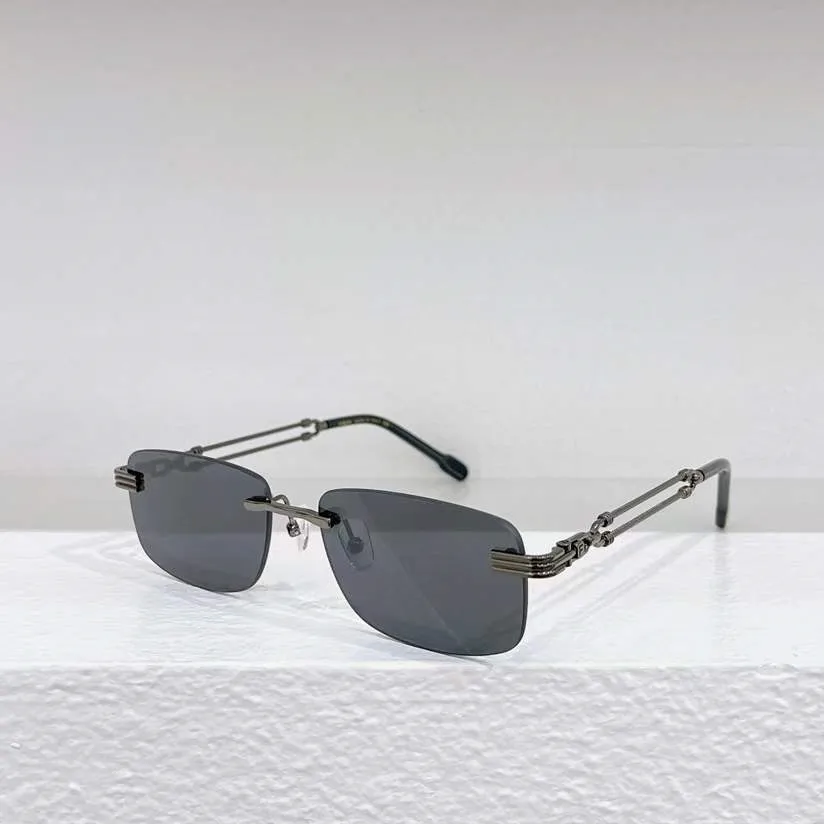 Vintage Rectangle Rimless Sunglasses For Men And Women Premium_voghion.com