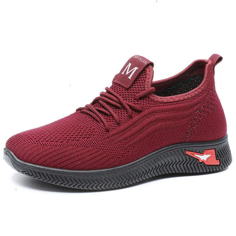 Spring New Women's Shoes Senile Antiskid Soft Sole Breathable Comfortable Suitable Walking shoes Triple Black Free_voghion.com
