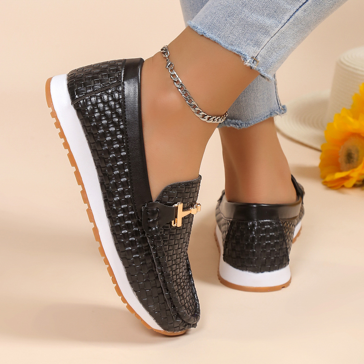 Mocassins décontractés à la mode pour femmes_voghion.com