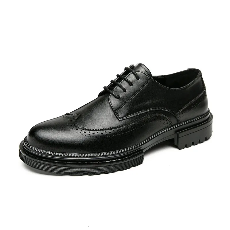 Formele zakelijke leren heren sociale bruiloft mode Oxford brogue snijwerk puntige kantoor schoenen 240621_voghion.com