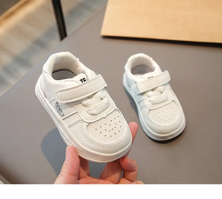 Yürümeye Başlayan Çocuk Küçük Çocuk Moda Tasarımı Yürüyüş Ayakkabıları Beyaz Kaymaz Günlük Happysteps Erkek Kız Açık Hava Tahta Ayakkabıları_voghion.com