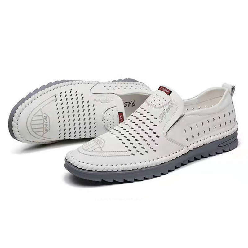Mesh-Stoff Sommer Hohl Mokassin Sandalen Atmungsaktive Loch Vater Schuhe_voghion.com