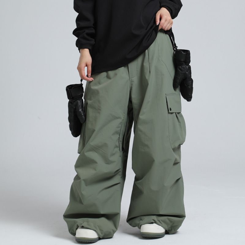 Neue winter im freien lose taille schutz ski frauen wasserdichte warme Amerikanischen professionelle snowboard hosen männer_voghion.com