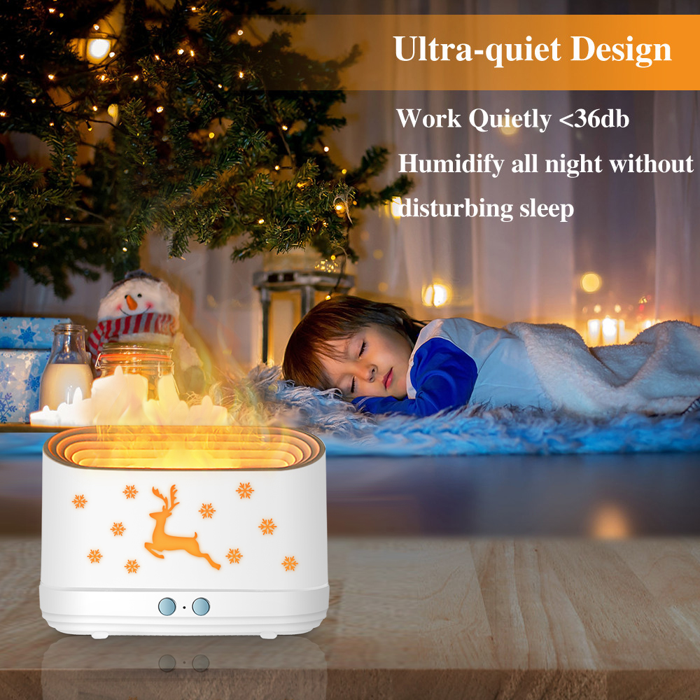 360ML Volcanic Flame Aroma Diffuser Portable Air Humidifier with 2 Modes Night Light Essential Oil Mist Maker Fogger Fragrance_voghion.com