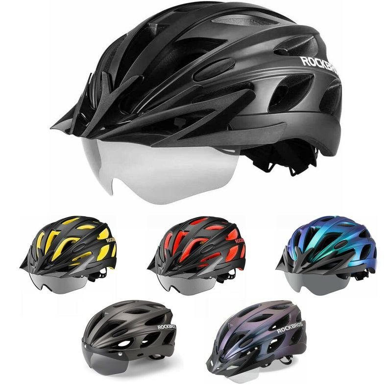 ROCKBROS Fahrradhelm, Schutzhelm für Jugendliche und Erwachsene, mit Visier_voghion.com