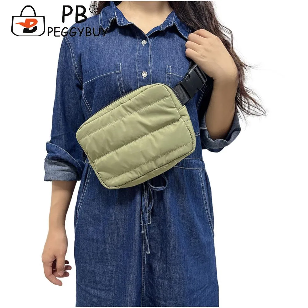 Women Fanny Pack Large Capacity Fashion Waist Solid Color Shoulder Adjustable Strap Lightweight Stylish Satchel Bag_voghion.com
