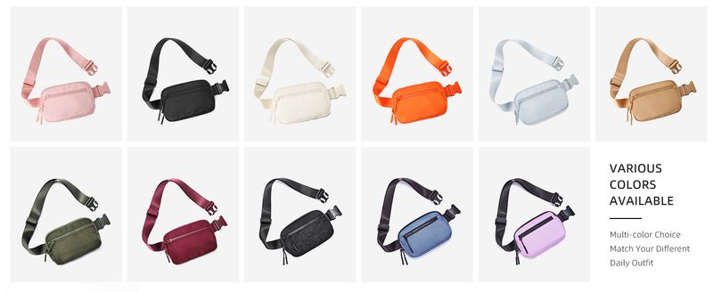 WESTBRONCO Marsupi Frauen Männer, Gürtel Tasche 4 Zipper Taschen, Mode Taille Packs, leichte Umhängetaschen mit_voghion.com