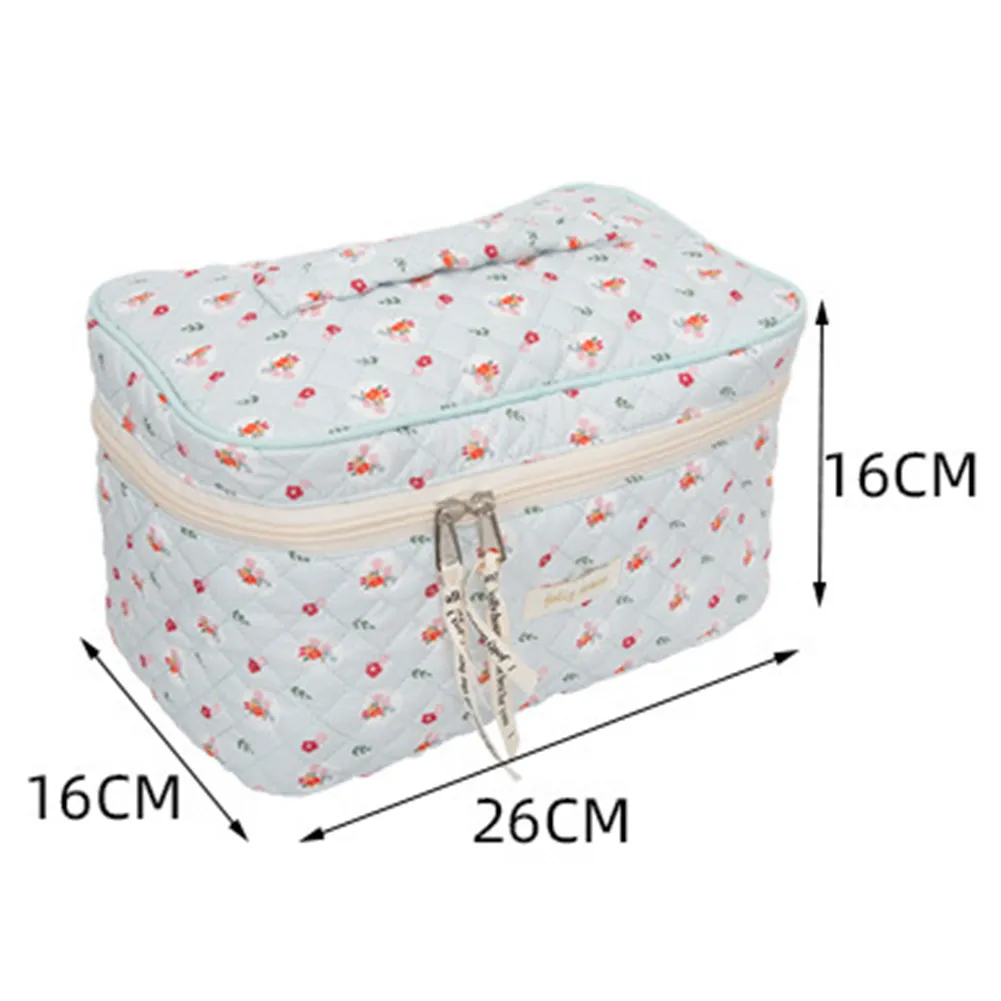 Cosmetic Bag Large Capacity Cute Print Make Up Pouch Portable Casual Multi-function Quilted Rhombus Fashion For Weekend_voghion.com