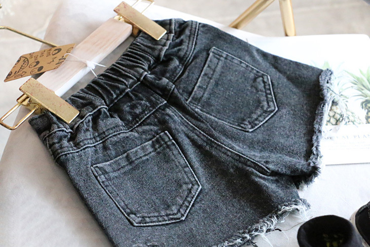 Mutter & Kinder Mädchen zerrissene Jeans 2024 Sommer neue koreanische Version kleine und große Kinder Quaste Casual Shorts Kinderhosen_voghion.com