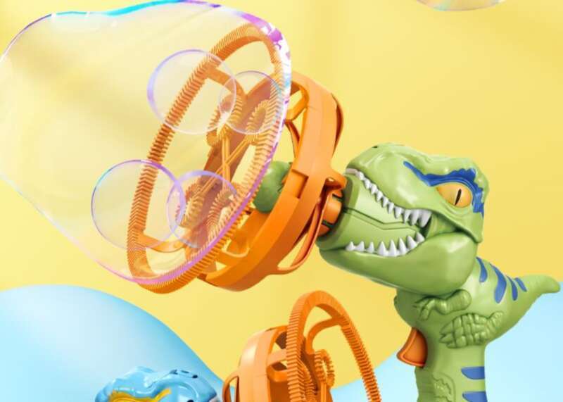 【 96% Positive Review Rate 】 New Electric Internet Famous Gun, Children's Handheld Automatic Bubble Machine, Dinosaur_voghion.com