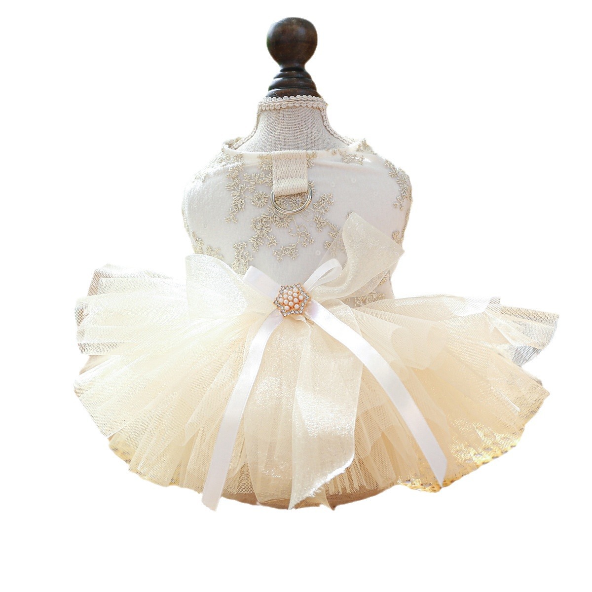 Huisdierkleding Lente Zomer Dunne Hond en Kat Trouwjurk Rok_voghion.com