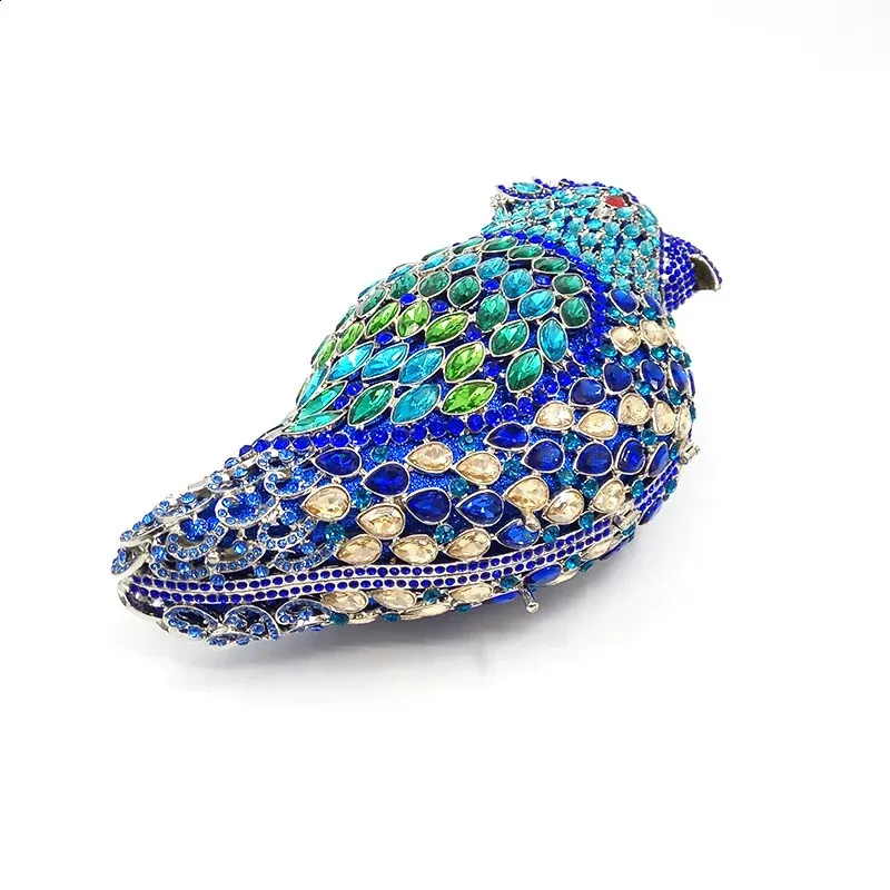 Ladies handbag Bridal wedding women evening party bag dias bird parrot clutches elegant crystal purse 240731_voghion.com