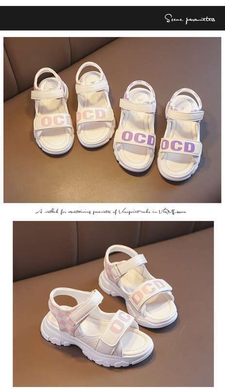 XUANMU Stilvolle Rosa Prinzessin Kindersandalen Neue Weiche Unterseite Sport Strandschuhe Sommer Mittelgroße Kinderschuhe Z0110_voghion.com