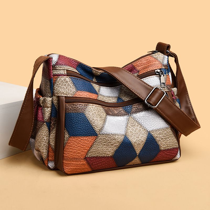 Borsa a tracolla da donna in pelle PU di lusso con tasche da donna di alta qualità, patchwork, stile nazionale, borsa a tracolla per donna_voghion.com