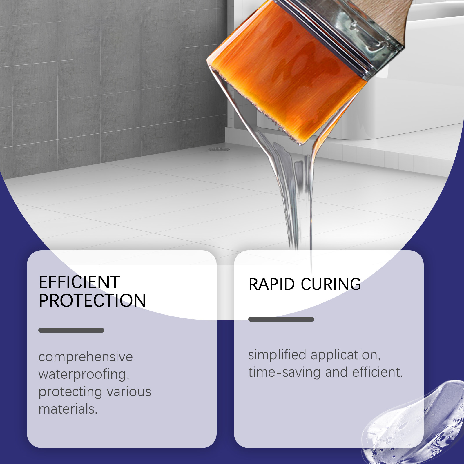 Jaysuing Transparent Waterproof Rubber Tile Wall Penetration Seal Leakproof Wear-Resistant Household Decoration Waterproof Paint_voghion.com
