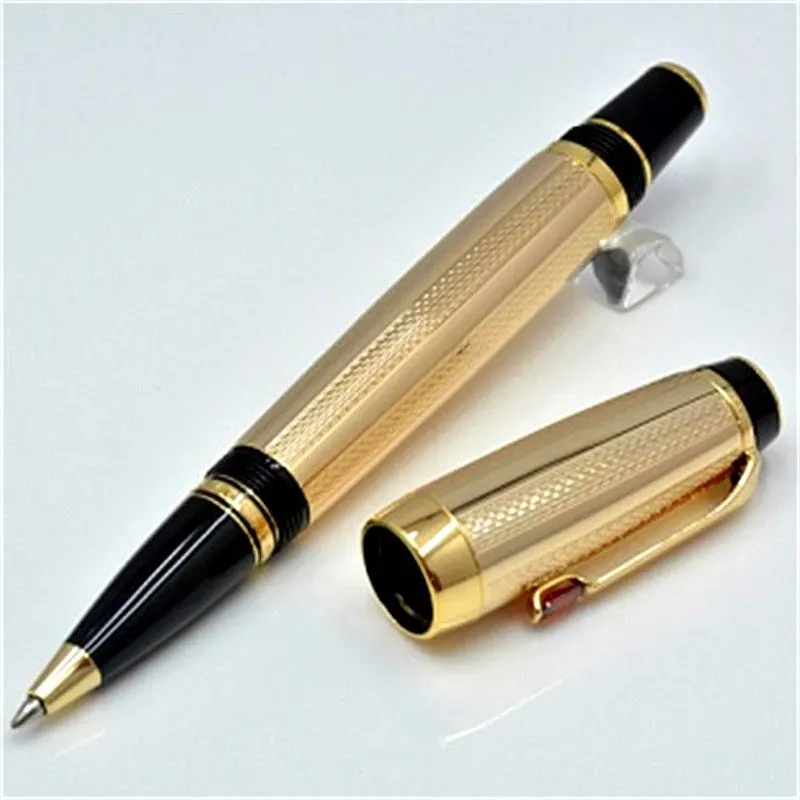wholesale Wholesale Top High Quality Writing Pen Golden Silver Wave Point Design Rollerball Fountain Pens Office School Supplies With Diamond And_voghion.com