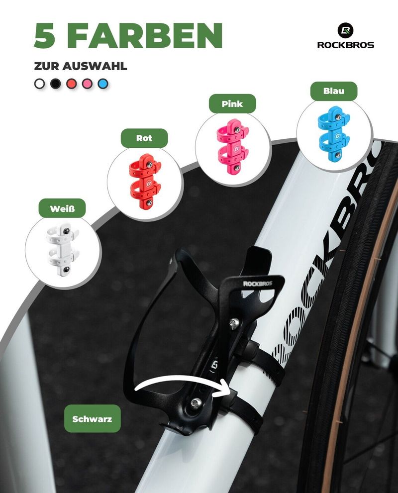 Adaptador de garrafa ROCKBROS para conversão de base de copo sem suporte de perfuração_voghion.com