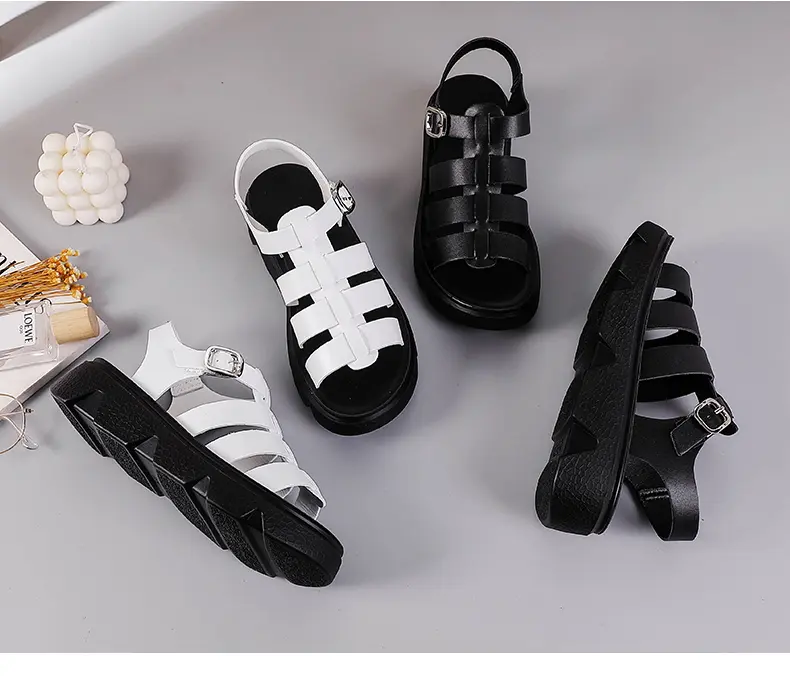 Summer Sandals Women's Flat Sandals Versatile Roman Beach Shoes_voghion.com