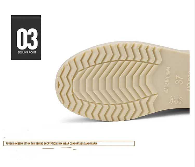 2025 Damen Lange Dicke Sohle Mode Gummistiefel Neue Waterproonti Slip High Tube Regenschuhe Reine Farbe Ruiba X560_voghion.com