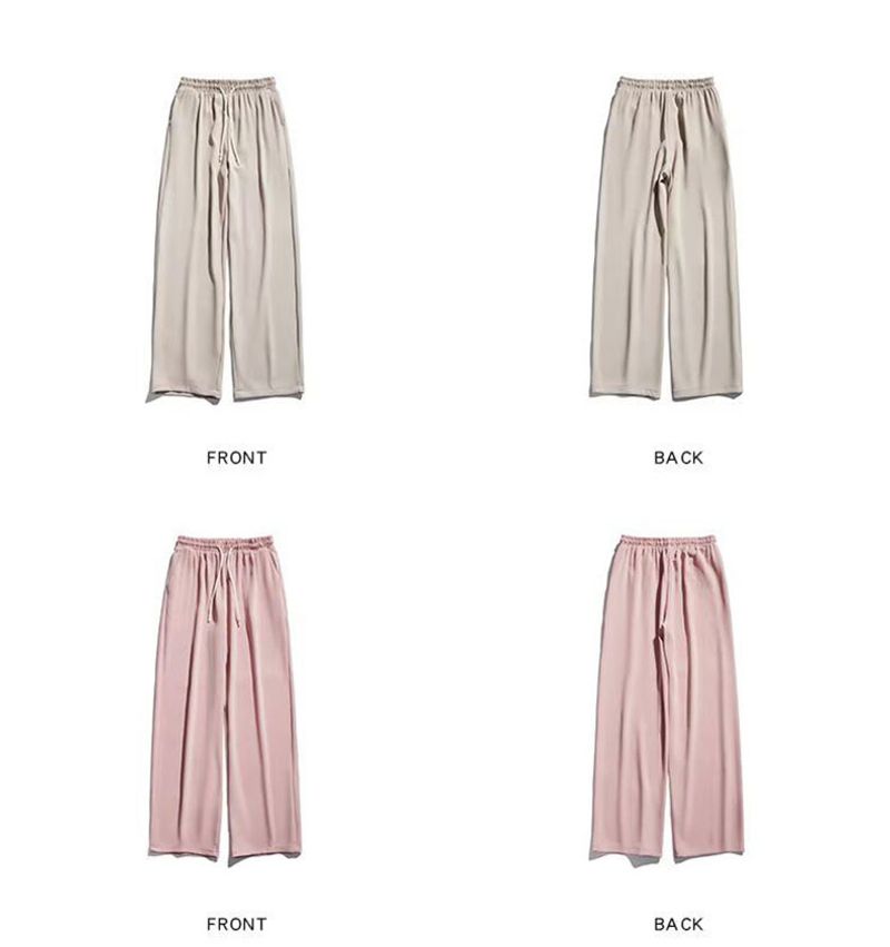 2024 neue Eis Seide Männer Jogger Sweatpan Y2k Streetwear Sportwear Jogging Gym Hose Männlichen Baggy Breites Bein_voghion.com