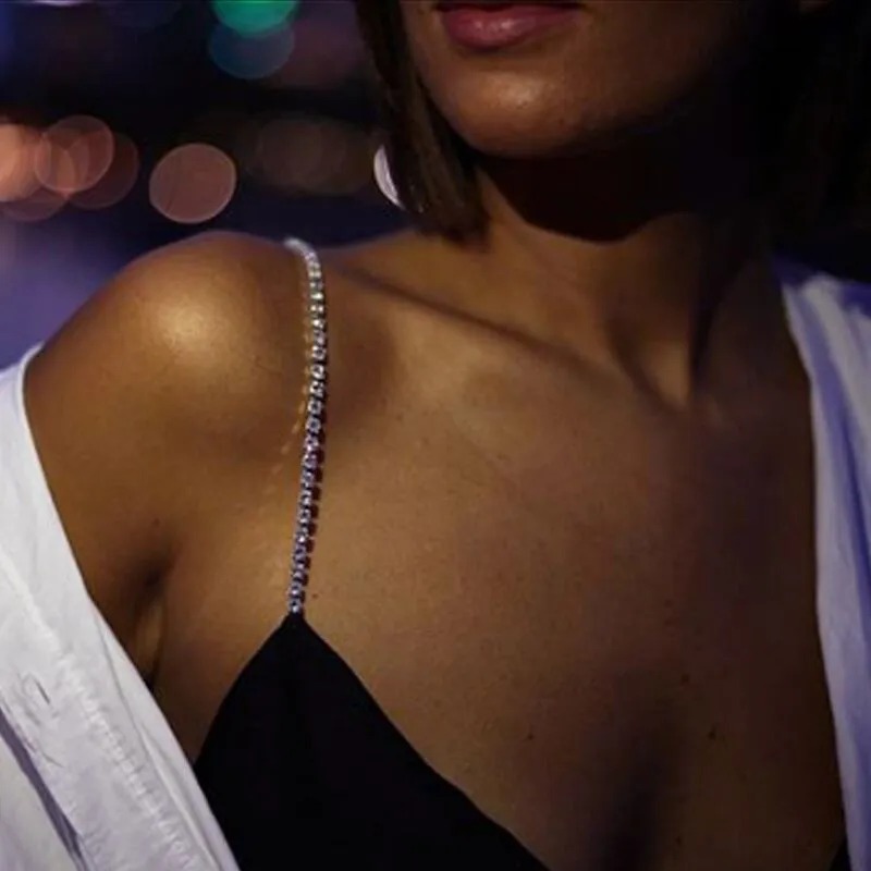 Chaînes Femmes Réglable Soutien-Gorge Support Antidérapant Sangle Strass Cristal Chaîne D'épaule Sexy Mode Mariage Bijoux De Mariée_voghion.com