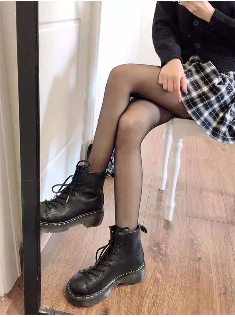 Șosete subțiri unisex ultra-subțiri jk negre cu buline, pentru femei_voghion.com