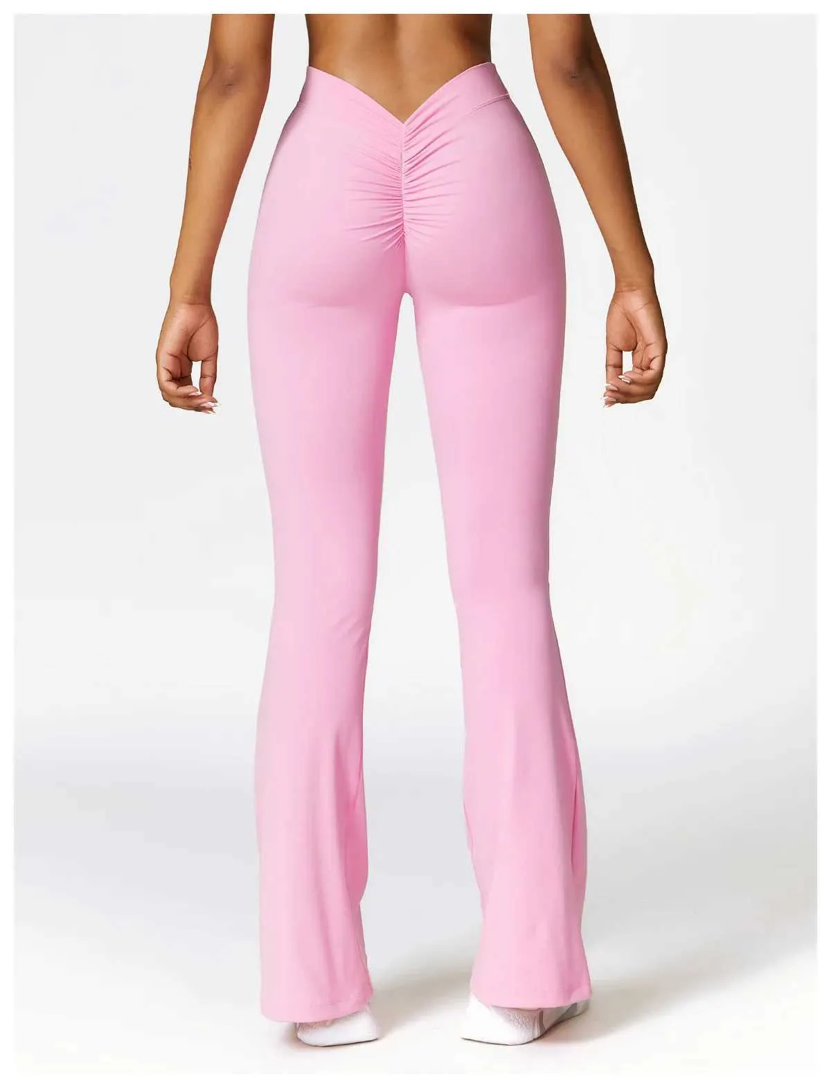 New Yoga Flare Leggings High Waist Wide Leg Pants Women Gym Fiess Sports Flared Pant Dance Trousers V-shaped Hip M llolg_voghion.com