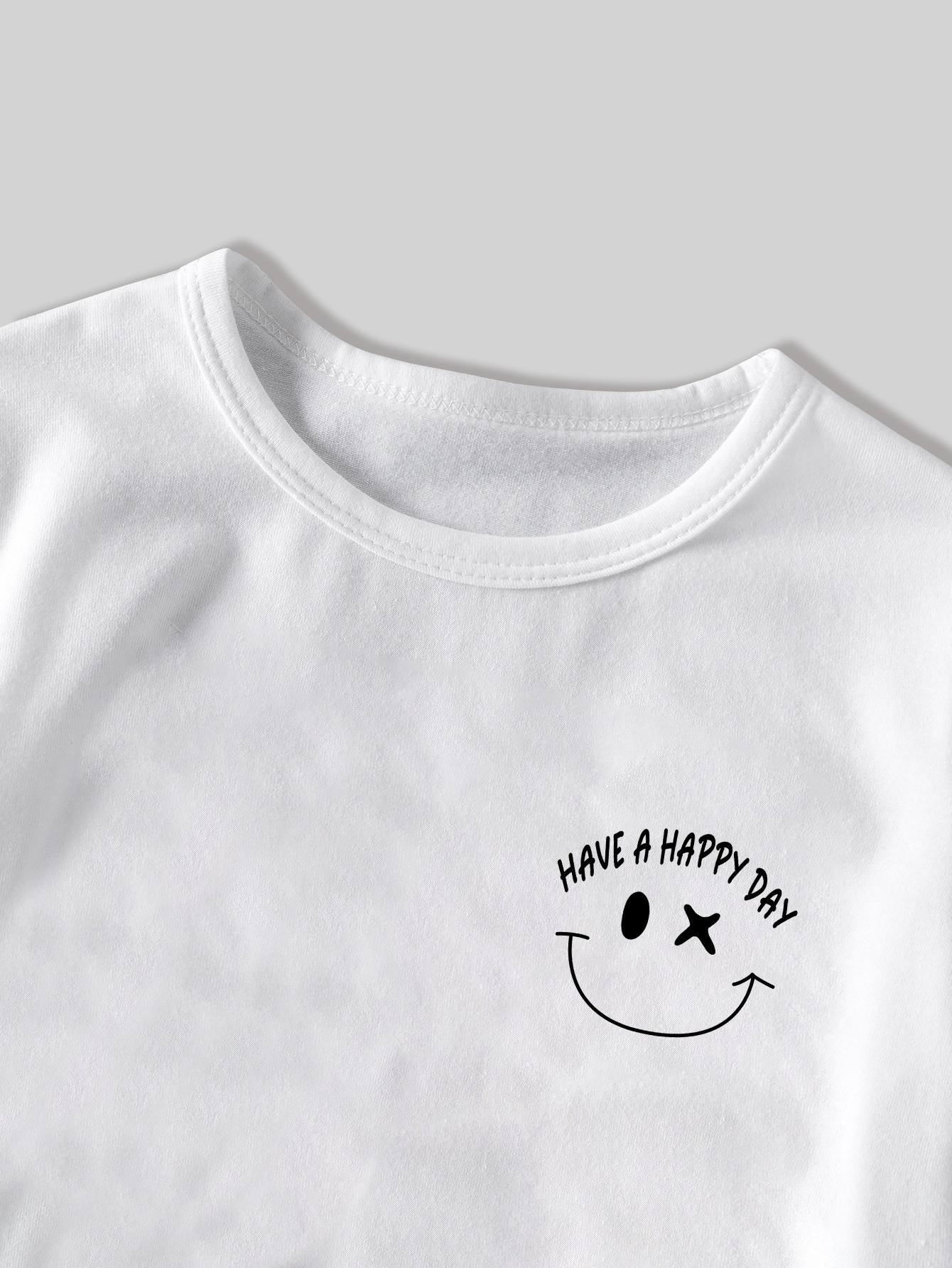 Mother & Kids Children's T-shirt 2024 summer cartoon smiley face printed short-sleeved casual tops boys three-piece children's clothing trend_voghion.com