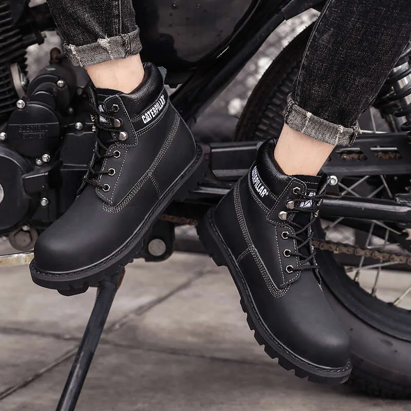 Echtes Leder Herren Damen Winter Knöchel Militär Trekking Schnee Gelb Designer Taktische Stiefel Outdoor für Männer Arbeitsschuhe_voghion.com