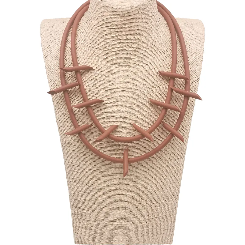 Catene Collana in gomma fatta a mano per le donne Boho Ciondoli Gotico Semplice catena Choker Moda coreana Gioielli fai da te a strati_voghion.com