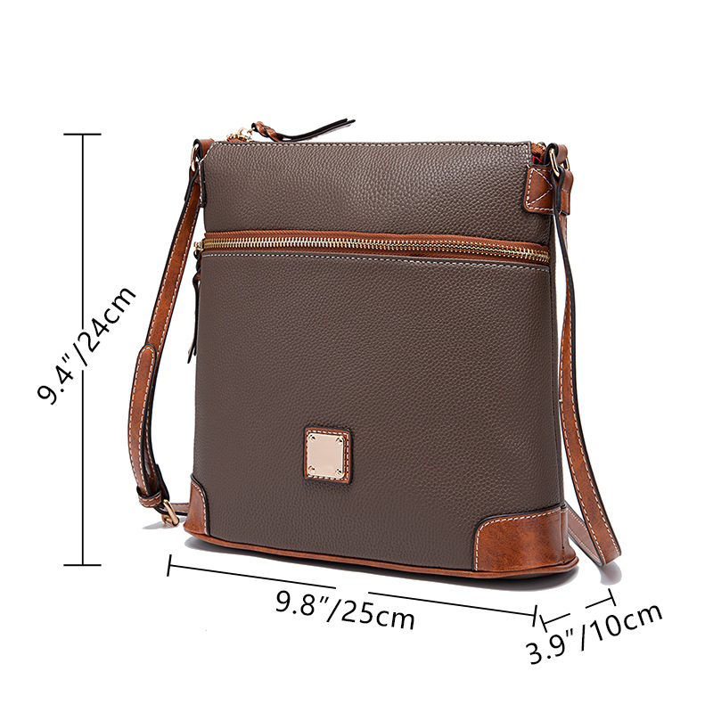 Women's leather square crossbody bag temperament for attendance_voghion.com