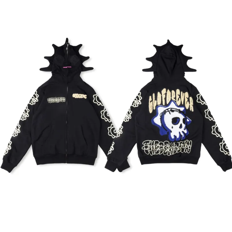 Sudadera con capucha para hombre Fast Glo Gang The Glory Full High Street 1:1 Sudadera con capucha con dibujos animados y bordados para hombre y mujer_voghion.com
