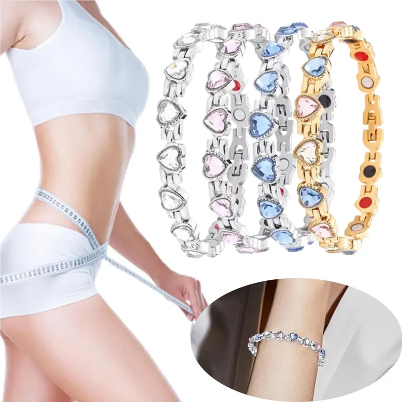 Mode Liebe Würfel Zirkonia Gewicht Verlust Energie Magnet Armband frauen Paar Schmuck_voghion.com