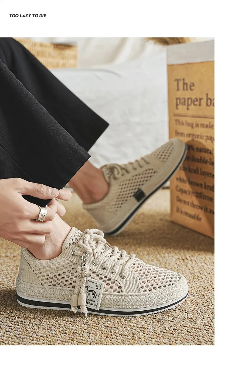 Air Mesh Sneakers For Men Breathable Summer Lightweight Shoes_voghion.com