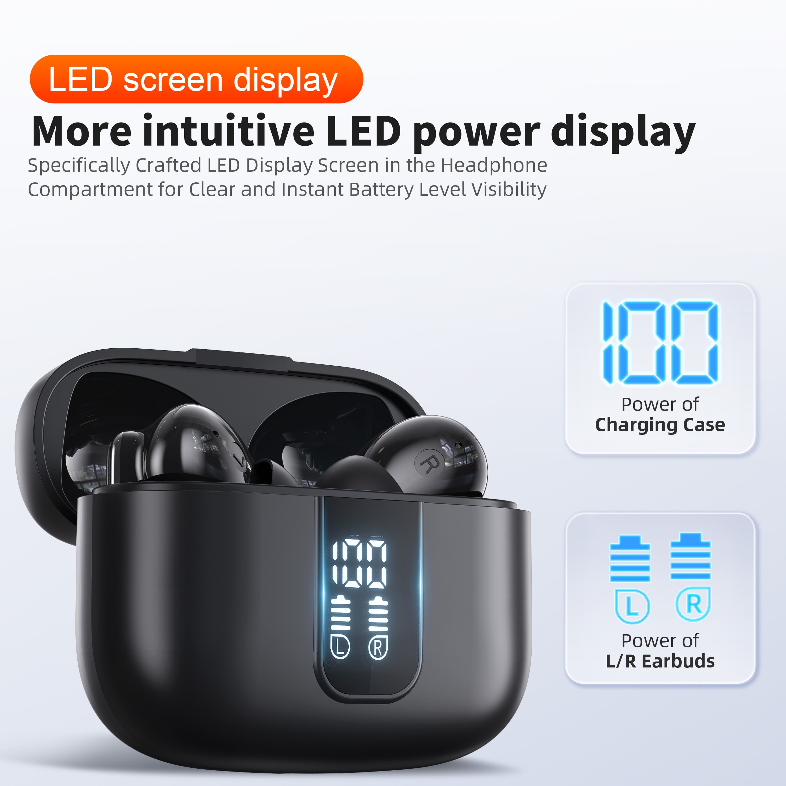 Qere e50 bluetooth høretelefoner, trådløse hifi in-ear hørebøffer_voghion.com