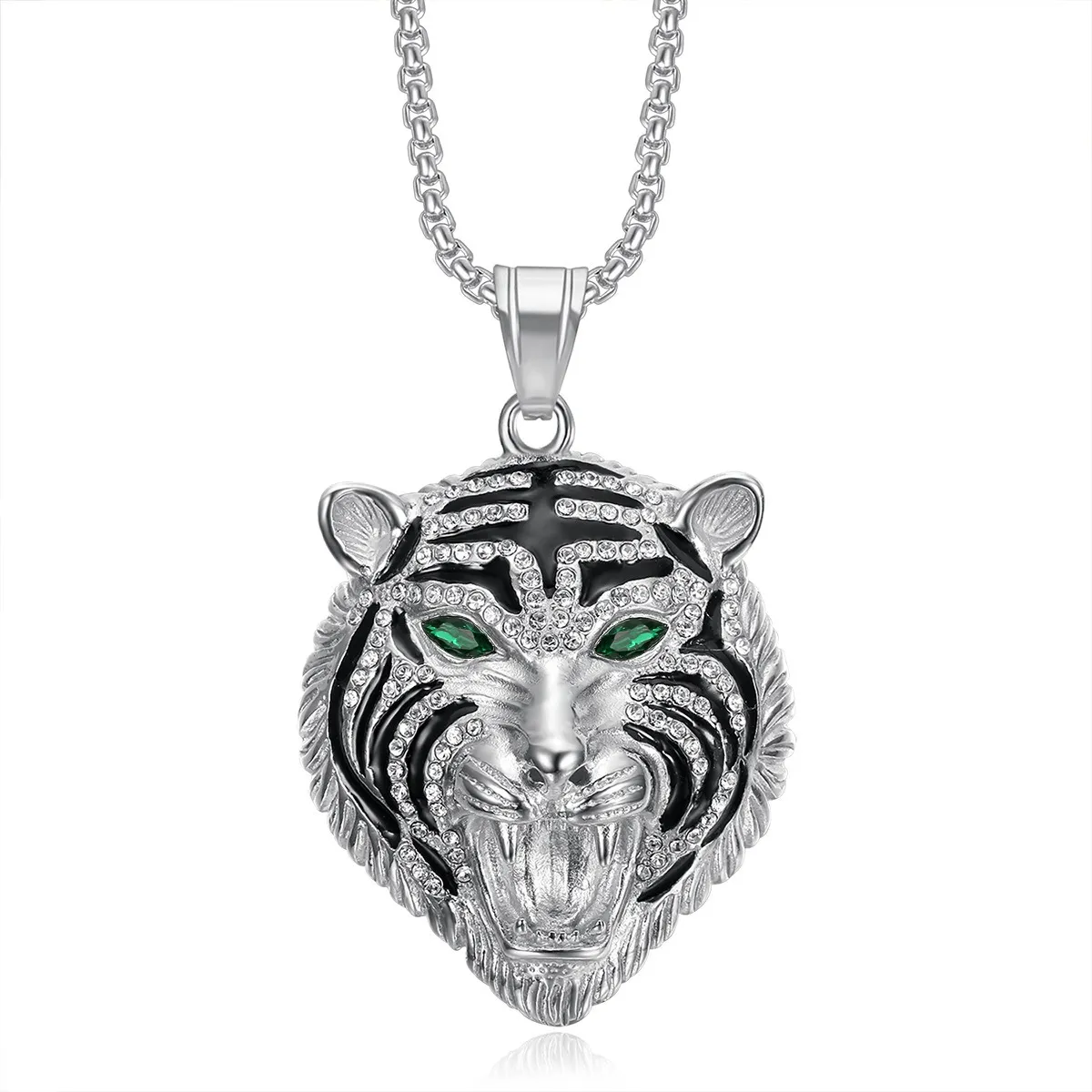 Collana con testa di leone Yobetter Avant-Garde - Accessorio unisex audace che ispira coraggio e stile. Stile hip-pop rock._voghion.com