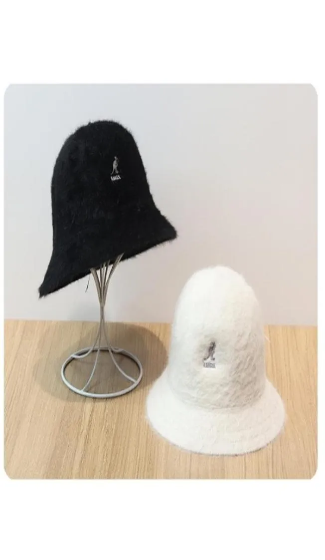 Ball Caps Autumn and winter women039s new rabbit fur pure color Korean fisherman hat kangl kangaroo embroidery warm_voghion.com