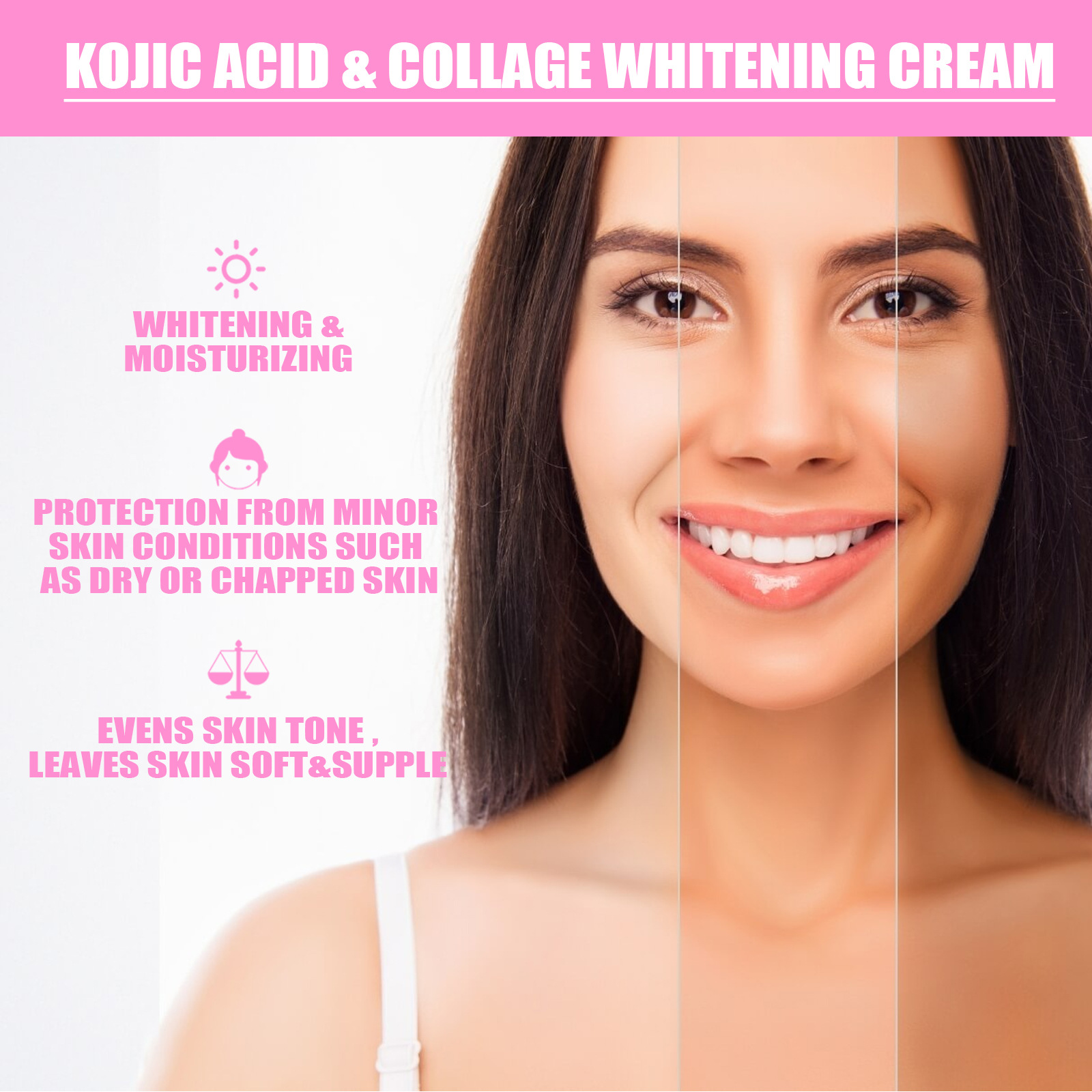 Jayswing ácido kójico rosto anti rugas hidratante clareando o tom da pele clareando manchas melanina creme rejuvenescedor_voghion.com