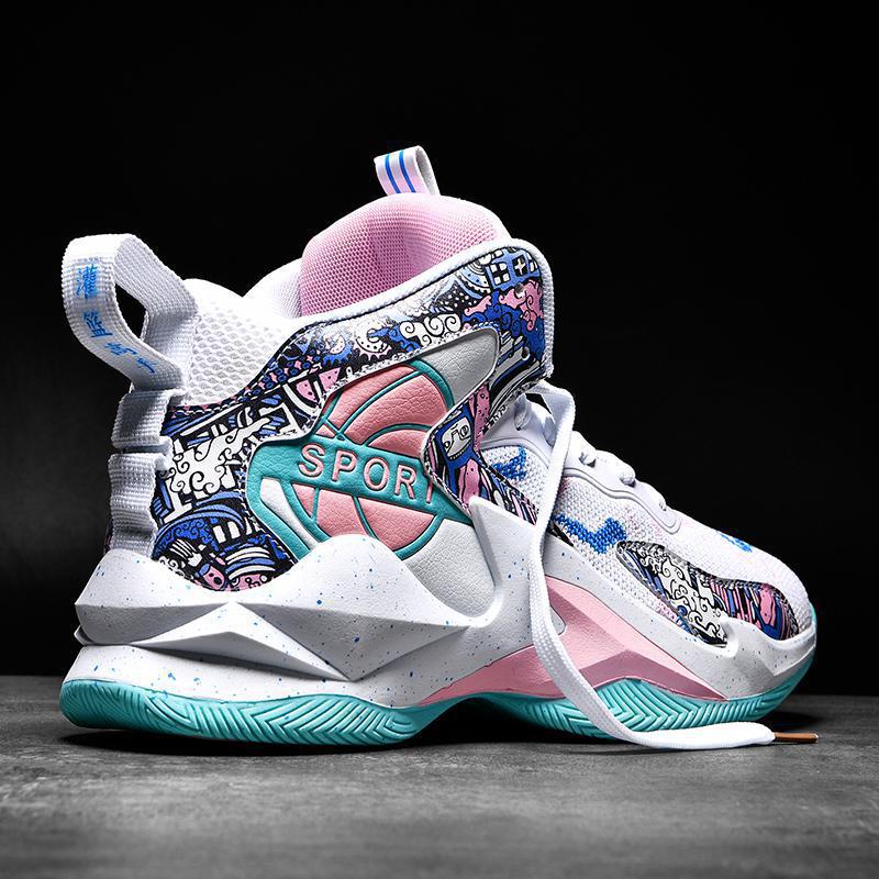 8803 Herbst Jugend Student Basketball Männer High Top Praktische Wettbewerb Casual Sportschuhe_voghion.com