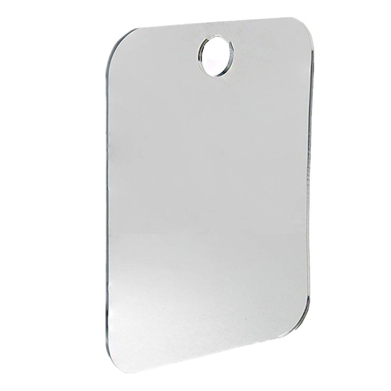 Specchio antiappannamento in acrilico per il bagno, per la doccia, per la rasatura, antiappannamento, per il bagno, da viaggio, con ventosa a parete, per uomini e donne, 13*17 cm_voghion.com