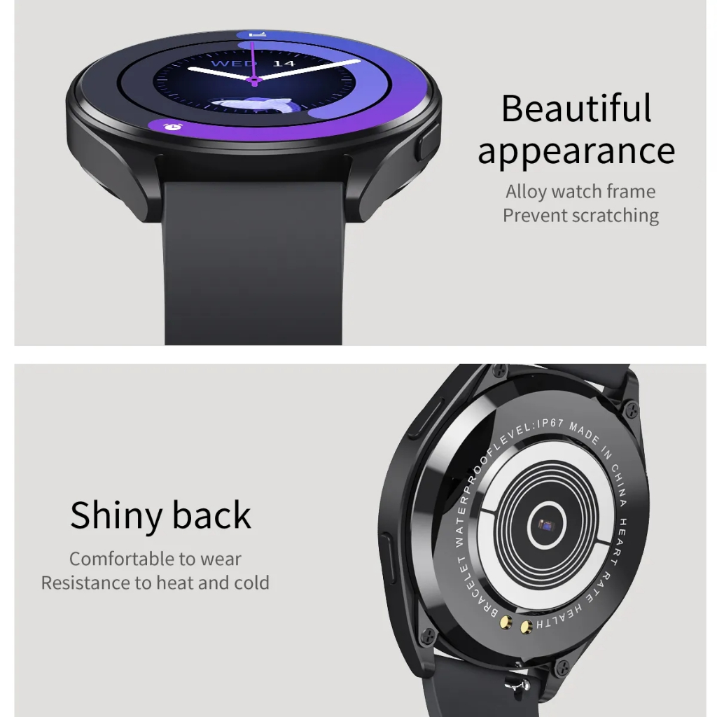 Nyt ur til Samsung Galaxy Watch 6 Bluetooth Call 1,5 tommer Smart Watches Mænd Blodtryk Kvinder Smartwatch Android IOS_voghion.com