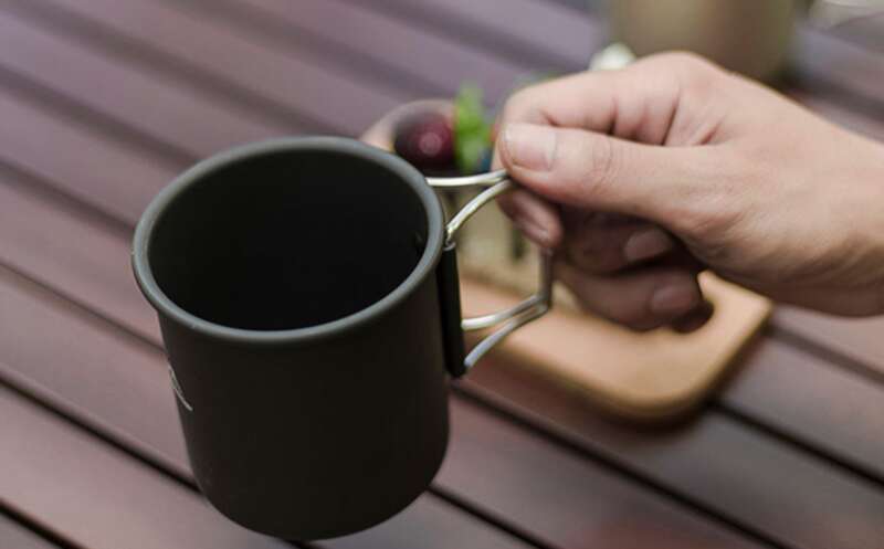 【Vendita calda in negozio】 Attrezzatura da campeggio all'aperto Shanzhike Tazza in lega di alluminio portatile e comoda di grande capacità_voghion.com
