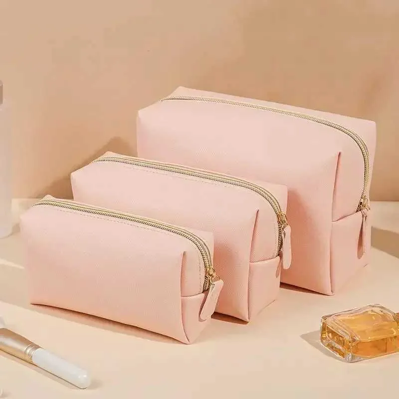 Trousse de maquillage de voyage portable de grande capacité pour femmes et filles, organisateurs de salle de bain, compartiments de rangement pour femmes Ins Ne_voghion.com