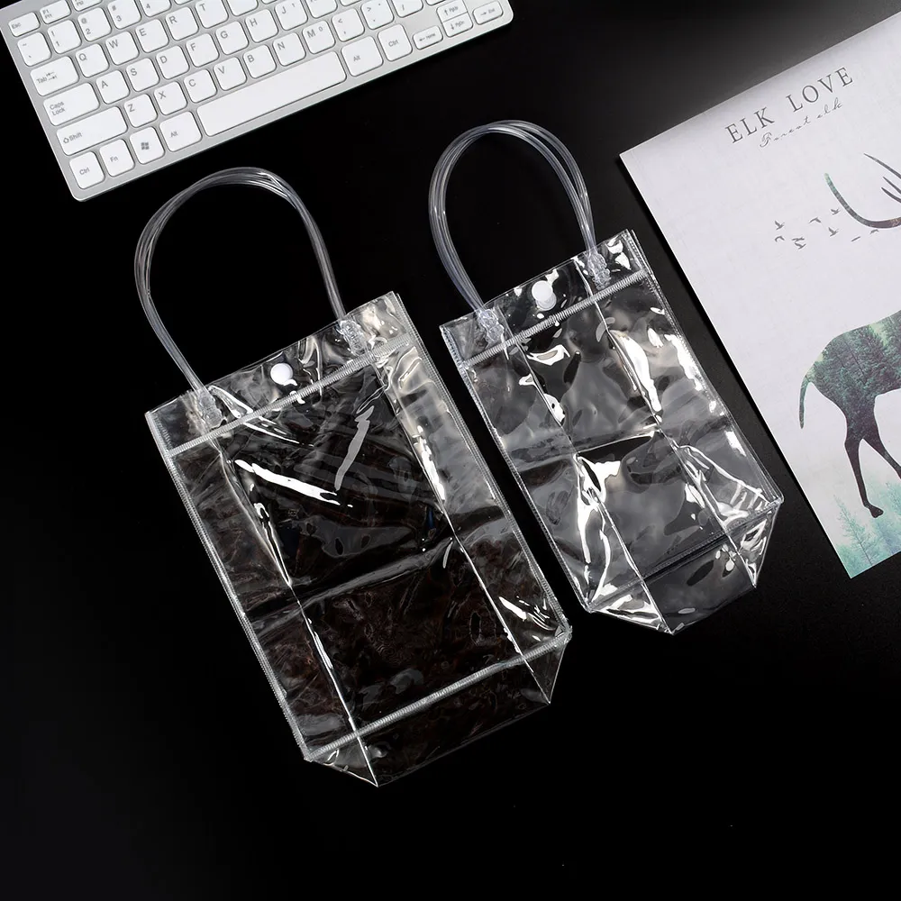 2024New Clear Purse Handbag For Lady Eco Friendly Flower Tote Shopping Reusable Waterproof PVC Shoulder Shopper Bag_voghion.com