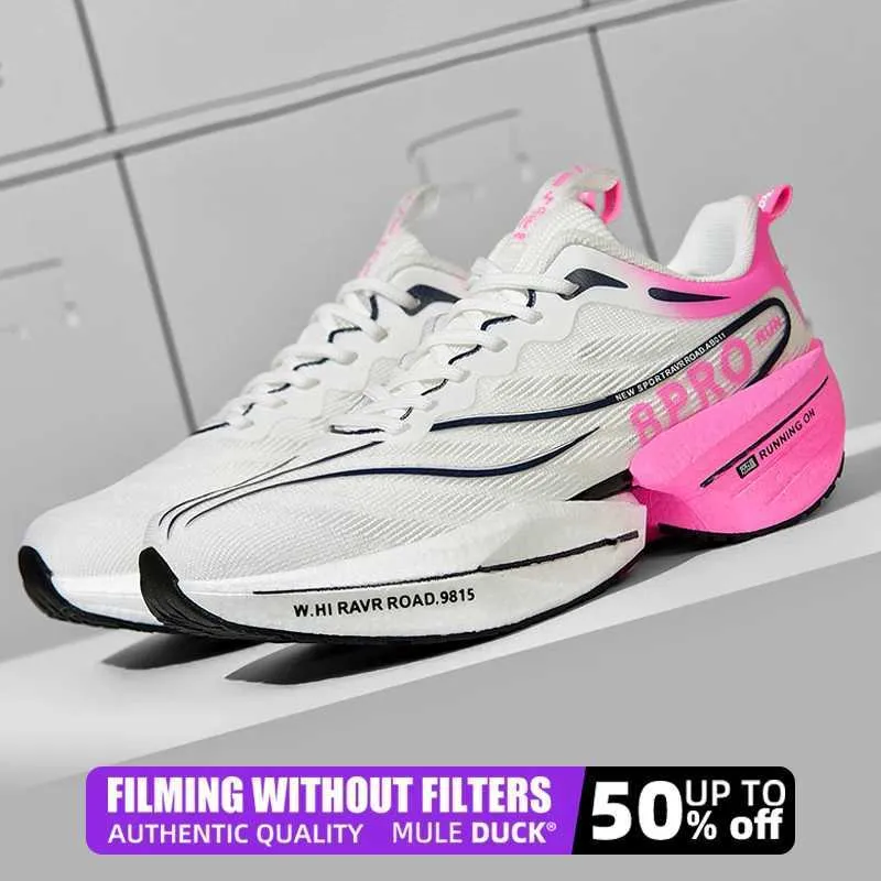 Scarpe da corsa sportive con piastra in carbonio Speciality Marathon Air Cushion da uomo, traspiranti, leggere e comode, antiscivolo._voghion.com