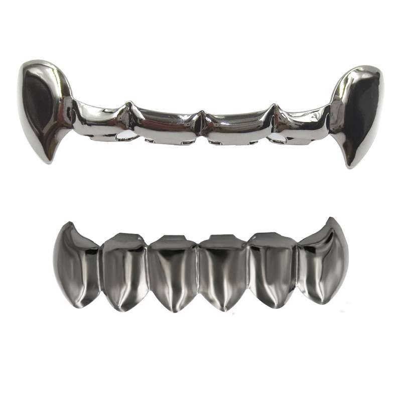 Hot Sale Gold Plated Hip Hop Braces Gold Plated Smooth Flat Teeth Hip Hop Gold Teeth